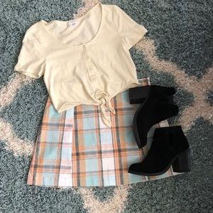 Urban Renewal Plaid Pastel Skirt